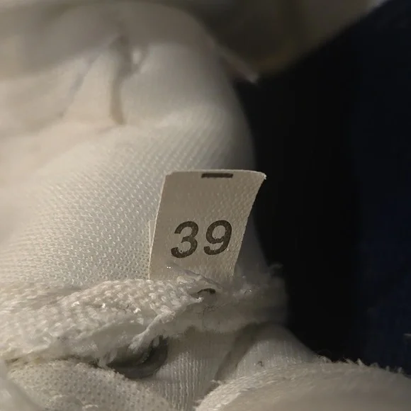 WHITIN White Canvas Sneakers With Orange Sole Size 39 NWOT - Picture 5 of 8